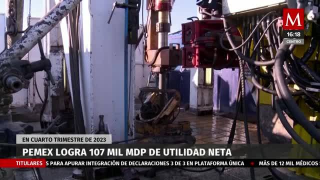 En cuarto trimestre de 2023 Pemex logró 107 mil mdp de utilidad neta